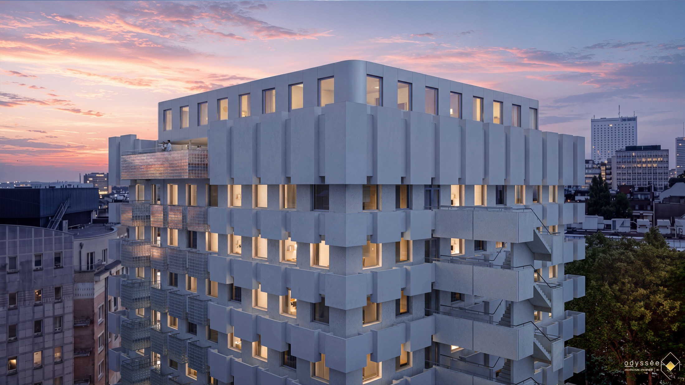 Façade extérieure du projet Square