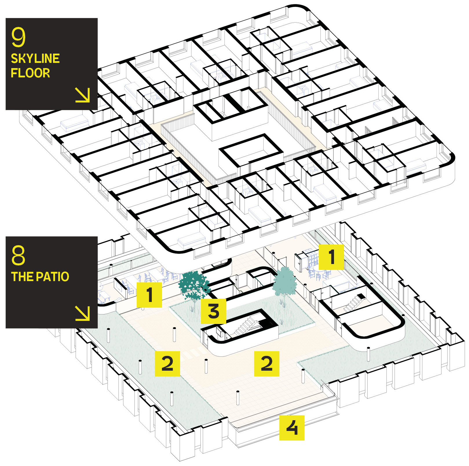 Plan du rez-de-chaussée Square