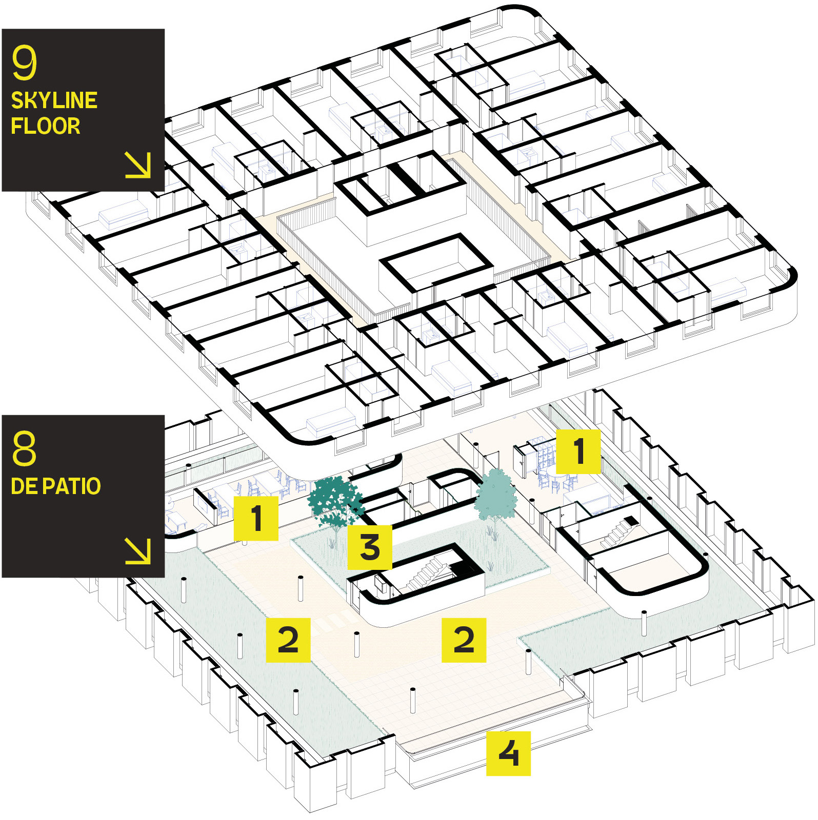 Plan du rez-de-chaussée Square