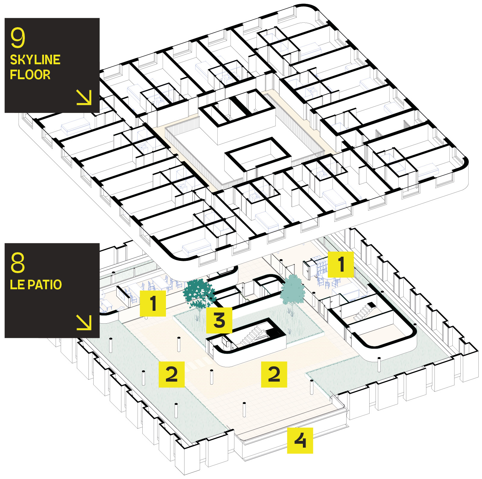 Plan du rez-de-chaussée Square